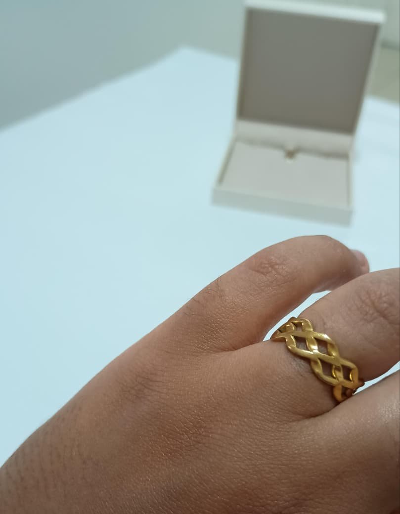 ANEL TRANÇADO REGULÁVEL - AÇO DOURADO - Image 2