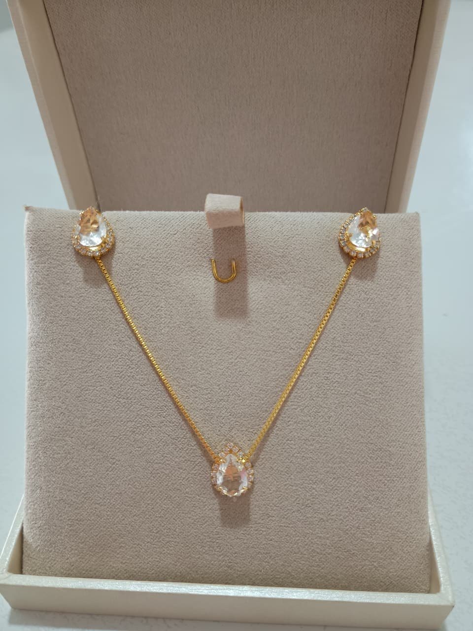 CONJUNTO GOTA LUXO - BANHADA A OURO